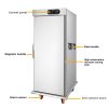 Commercial Industrial Electric Kitchen Hot Food Warming Cabinet 11 Layers Stainless Steel Body with Wheels for Hotel Restaurant