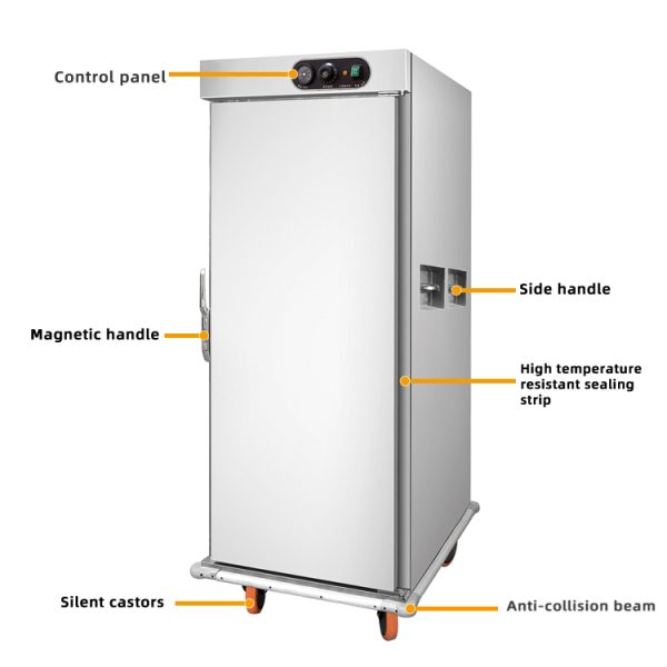 Commercial Industrial Electric Kitchen Hot Food Warming Cabinet 11 Layers Stainless Steel Body with Wheels for Hotel Restaurant