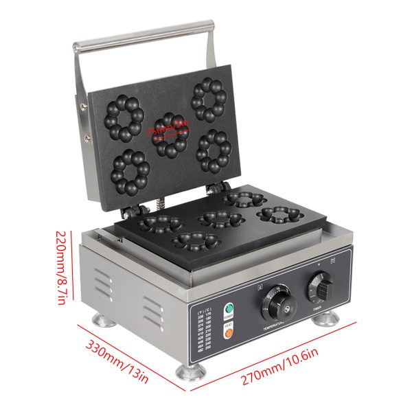 Commercial 1500W Double-Sided Heating Waffle Donut Maker New Stainless Steel Circular Donut Manufacturing Machine for Bagel