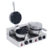 Professional 2600W Electric Double Head Foam Waffle Machine Egg Heart Shaped Temperature Controlled for Household Use