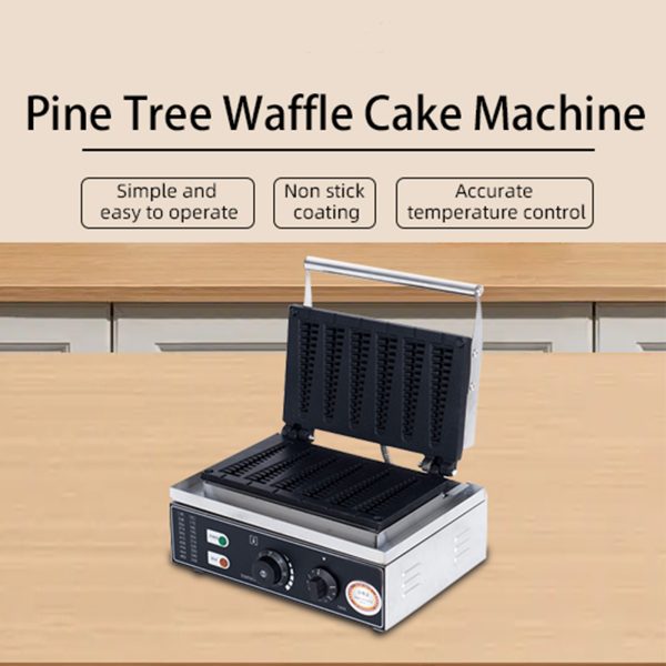 Mini Christmas Tree Non-Stick for Teflon Coating Waffle Maker 110V 50-300℃/122-572℉ Adjustable Temperature New Snack Machine