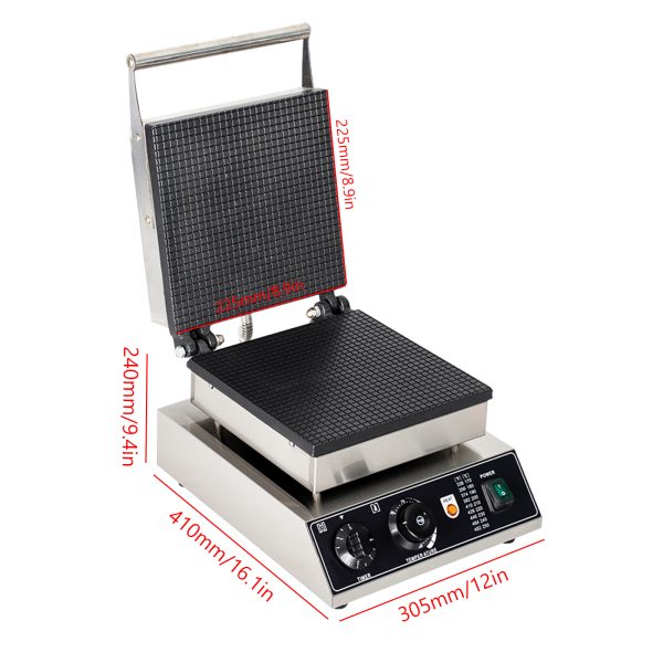 Commercial 1750W Stainless Steel Waffle Ice Cream Cone Maker New Condition Non-Stick Electric Snack Machine for Cone