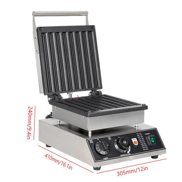 Electric 1750W Stainless Steel Waffle Stick Maker Deep-Fried Sticks Bread Stick Frying Machine for Snacks Including Corn Dog