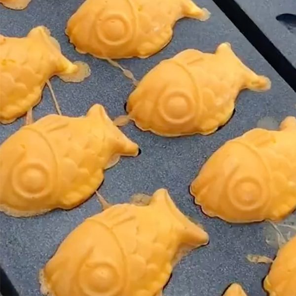 Commercial 12-Hole Taiyaki Fish Waffle Machine 1500 Watt Stainless Steel New Condition Electric Sale