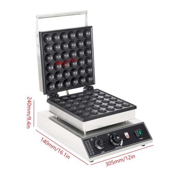 1750W Commercial Electric Mini Pancake Maker Non-Stick Stainless Steel Dorayaki Baker Machine 25PCS Snack Machine New