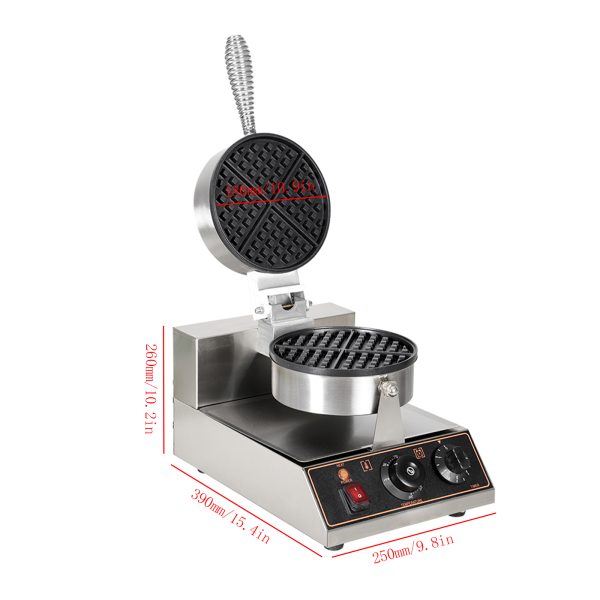Customized Mini Electric Stainless Steel Nonstick Waffle Cone Maker High Productivity Commercial New Ice Cream Snack Machine