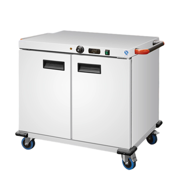 Commercial Hotel Electric Hot air Food Warmer Cabinet Double Doors Stainless Steel Body Kitchen 8L Warming Holding Equipment