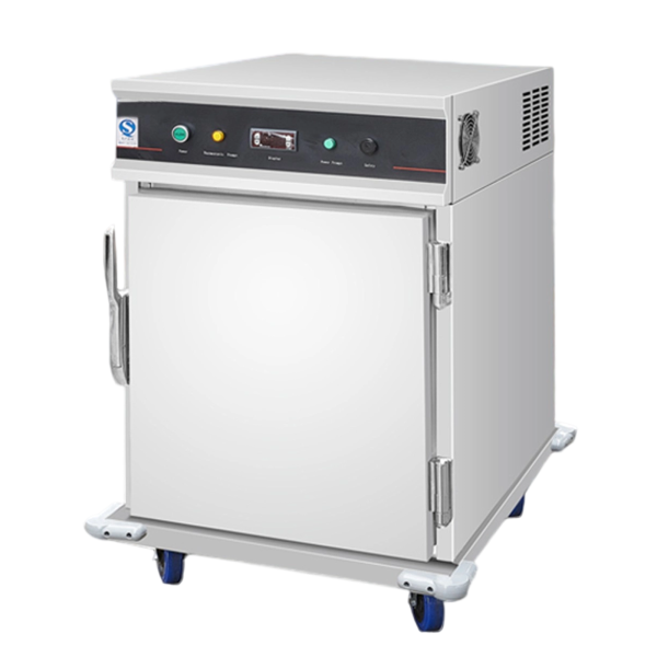 Commercial Industrial 1.8kW Electric Mobile Banquet Cart 9L Stainless Steel Body Food Warmer Cabinet Tray for Hotels Restaurants