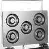 Commercial Electric 5-Hole Double-Sided Waffle Donut Maker Non-Stick Surface Temperature Range 122-572℉ for Restaurants New