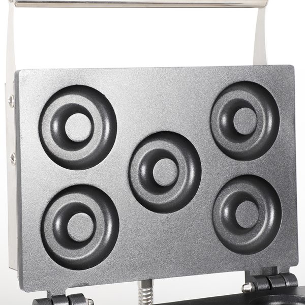 Commercial Electric 5-Hole Double-Sided Waffle Donut Maker Non-Stick Surface Temperature Range 122-572℉ for Restaurants New