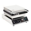 Commercial 4pcs Stainless Steel Rectangle Waffle Maker Non-Stick Industrial Belgian Waffle Iron Temperature Time Control New