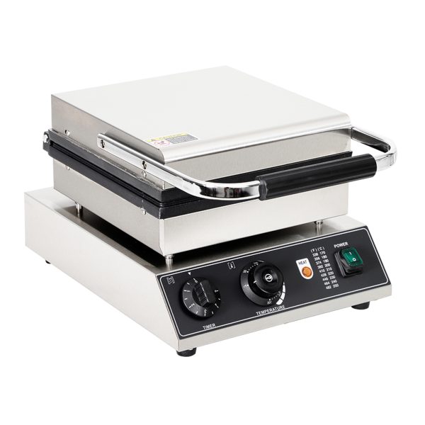 Commercial 4pcs Stainless Steel Rectangle Waffle Maker Non-Stick Industrial Belgian Waffle Iron Temperature Time Control New