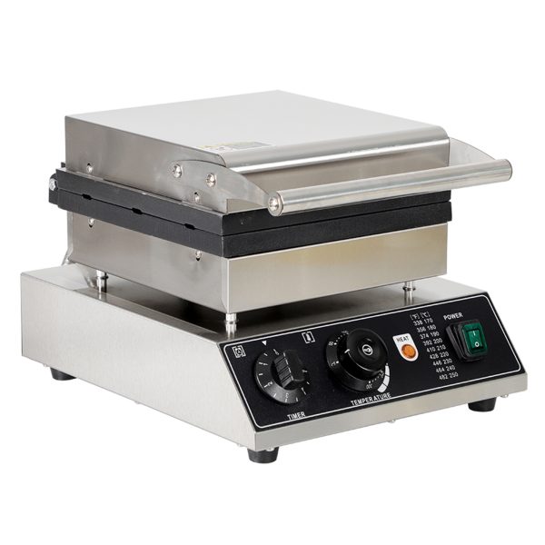 Commercial 110V/220V Stainless Steel Non-Stick Waffle Maker with Flip Balance Heating New Condition 6pcs Honeycomb Pop