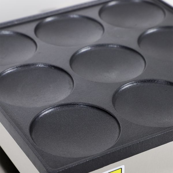 New 9pcs 3in Electric Stainless Steel Dorayaki Waffle Baker Machine for Household Use
