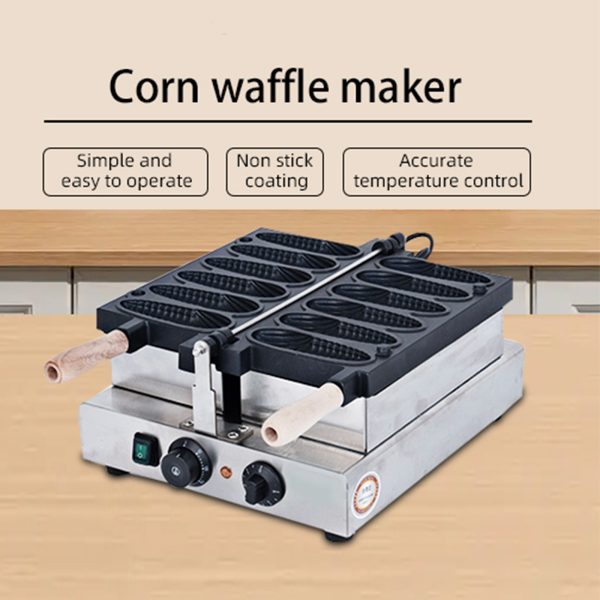 CPVKRY Newly Arrived 1500 Watt Corn Dog Machine with Uniform Heating and Non Stick Coating Double-sided Heating