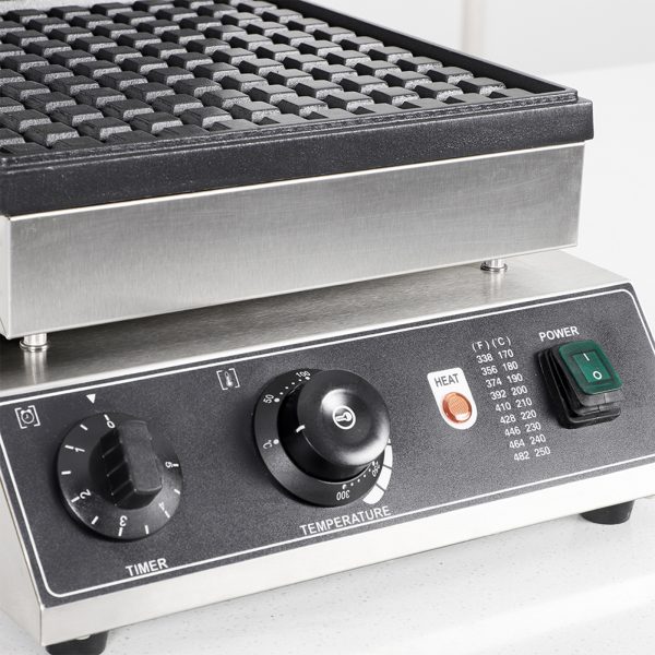 Commercial Big 1-Slice Square Waffle Maker Non-Stick Belgian Design Waffle Snack Maker for Fun Kids and Adults Breakfast