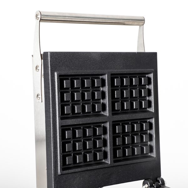Commercial 110/220V 4pcs Square Belgian Waffle Maker Iron Non-Stick for Teflon Coating 50-300℃ Adjustable Snack Machine New