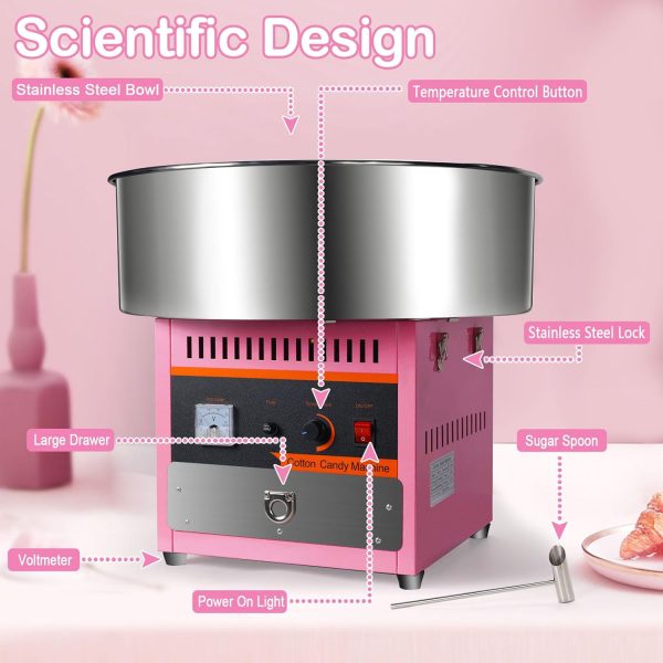 Industrial 1000W Commercial Mini Cotton Candy Machine for Home Carnival Kids Birthday Family Party Made in China