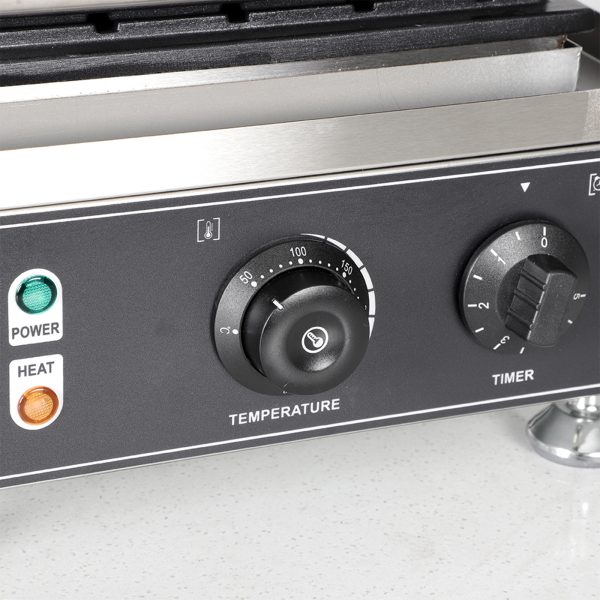 Commercial 1550W Electric Lolly Stick Waffle Maker 5 Slice Non-Stick Stainless Steel Machine Snack Corn Dog Crispy Waffle Maker