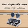 Professional 2600W Electric Double Head Foam Waffle Machine Egg Heart Shaped Temperature Controlled for Household Use