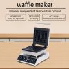 Commercial Electric 110/220V Belgian Waffle Maker 2pcs Non-Stick Square with Temperature Time Control for Home Use New Condition