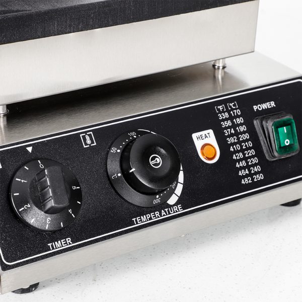 Commercial 110/220V 4pcs Square Belgian Waffle Maker Iron Non-Stick for Teflon Coating 50-300℃ Adjustable Snack Machine New