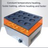 Commercial Japanese Red Bean Waffle Maker Round Shaped Egg Pancake Snack Machine with 12 Pcs Nonstick Coating Iron New Condition
