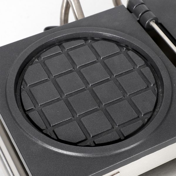 Commercial Flip-Style Round Electric Mini Grid Waffle Iron Cute Mini Waffle Snack Equipment