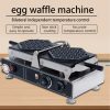 1400W Commercial Stainless Steel Bubble Waffle Maker Non-Stick for Teflon Coating Iron Snack Machine Plastic Handle Condition Ne