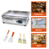 Portable Commercial Burger Griddle Electric Non-Stick Stainless Steel Griddle Grill Flat Plate for Restaurant Outdoor