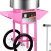 Commercial 1000W Electric Cotton Candy Maker Stainless Steel Bowl Sugar Scoop Storage Drawer for Family Parties Kids Birthday