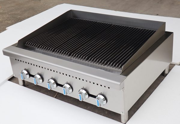 Commercial 2800Pa Wide Striped Liquefied Gas Steak Grill oyster Grill for Household Hotel Use Indoor Non-stick Griddle