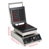 Commercial Electric 110/220V Belgian Waffle Maker 2pcs Non-Stick Square with Temperature Time Control for Home Use New Condition