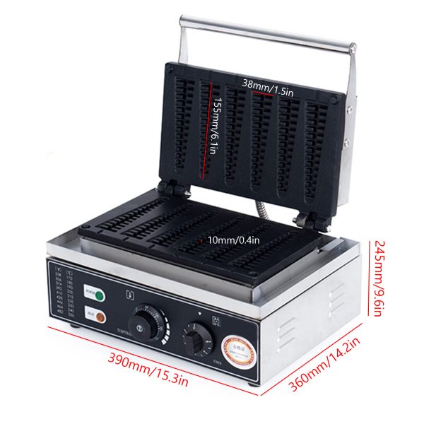 Mini Christmas Tree Non-Stick for Teflon Coating Waffle Maker 110V 50-300℃/122-572℉ Adjustable Temperature New Snack Machine