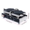 1400W Commercial Stainless Steel Bubble Waffle Maker Non-Stick for Teflon Coating Iron Snack Machine Plastic Handle Condition Ne