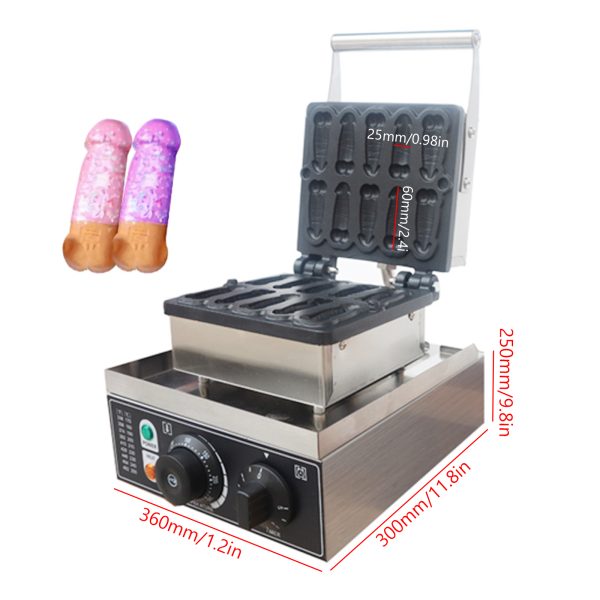 1600w Baking Equipment Mini Penis Shaped Waffle Maker Non-stick Dick Waffle Maker for Sale