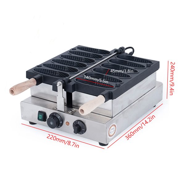 CPVKRY Newly Arrived 1500 Watt Corn Dog Machine with Uniform Heating and Non Stick Coating Double-sided Heating