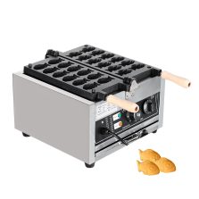 Commercial 12-Hole Taiyaki Fish Waffle Machine 1500 Watt Stainless Steel New Condition Electric Sale