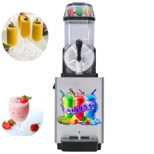 Commercial Electric 1-Tank Stainless Steel Slush Machine 12L Automatic Cold Drink Juicer for Parties and Hotels Use