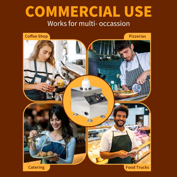 Commercial New Electric Sauce Warmer Dispenser Non-Stick Hot Cheese Chocolate Pistachio Fruit Sauce Warmer Easy to Clean
