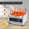 LED Professional Electric 110V Japanese Taiyaki Waffle Iron Machine Non-Stick Teflon Coating Intelligent 3 Pcs Fish Type Snack