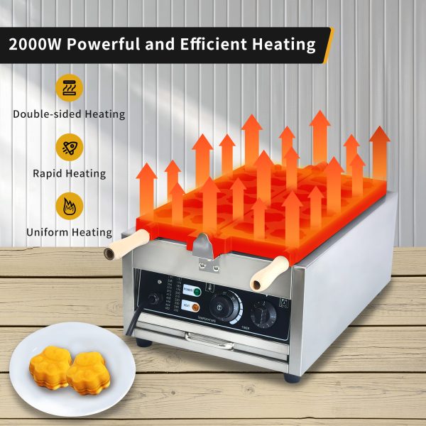 Professional Snack Maker 12pcs Mini Dog Cat Paw Shaped Waffle Maker Stainless Steel Mini Waffle Maker