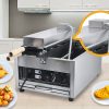 Commercial 2-Slice Stainless Steel Square Waffle Maker Non-Stick Industrial Belgian Design 110V Temperature Time Control Snack