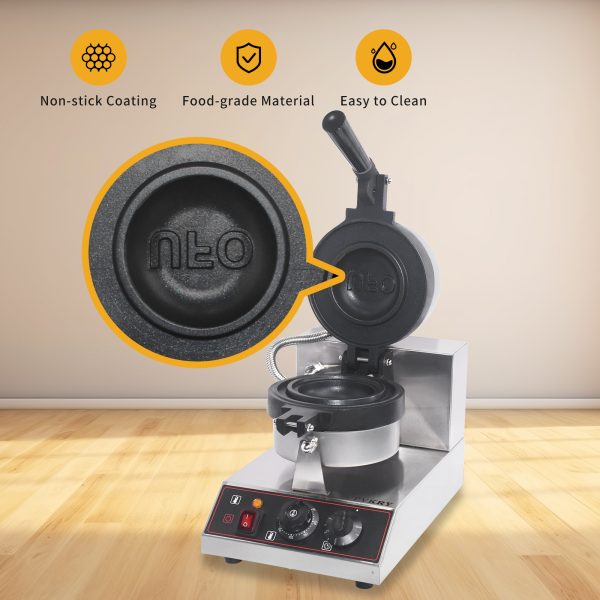 Commercial UFO Burger Ice Cream Filling Waffle Maker Electric Sandwich Press Stainless Steel Non-Stick Snack Maker New