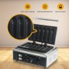 Commercial 6pcs Stick Shape Waffle Maker New Corn Dog Waffle Maker French Muffin Irons Snack Machine Stainless Steel Non-Stick