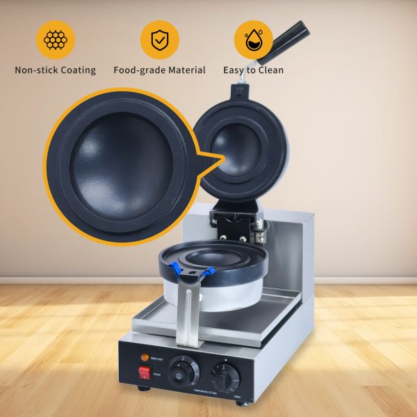 Electric 110V/220V 50-250℃/122-482℉ Non-Stick UFO Burger Ice Cream Filling Waffle Maker Sandwich Press Sandwich Waffles