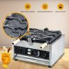 Commercial Grade Stainless Steel Electric 3-Fish Taiyaki Waffle Maker Non-Stick Ice Cream Filling Condition New