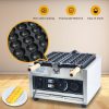 Commercial 1500W Electric 3-Grid Bubble Waffle Maker Non-Stick Stainless Steel with round Ball String New Condition
