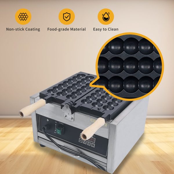 1500W Professional Intelligent Digital Waffle Stick Maker Machine 110 220 V Commercial Grade Non-Stick Stainless Steel for Hotel