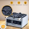 Commercial 10 Yen Coin Operated 1550W 2-in-1 Stainless Steel Waffle Maker Adjustable Temper New Snack Machine for Waffle Sticks